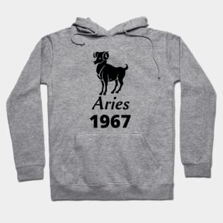 Black Aries Zodiac 1967 Hoodie